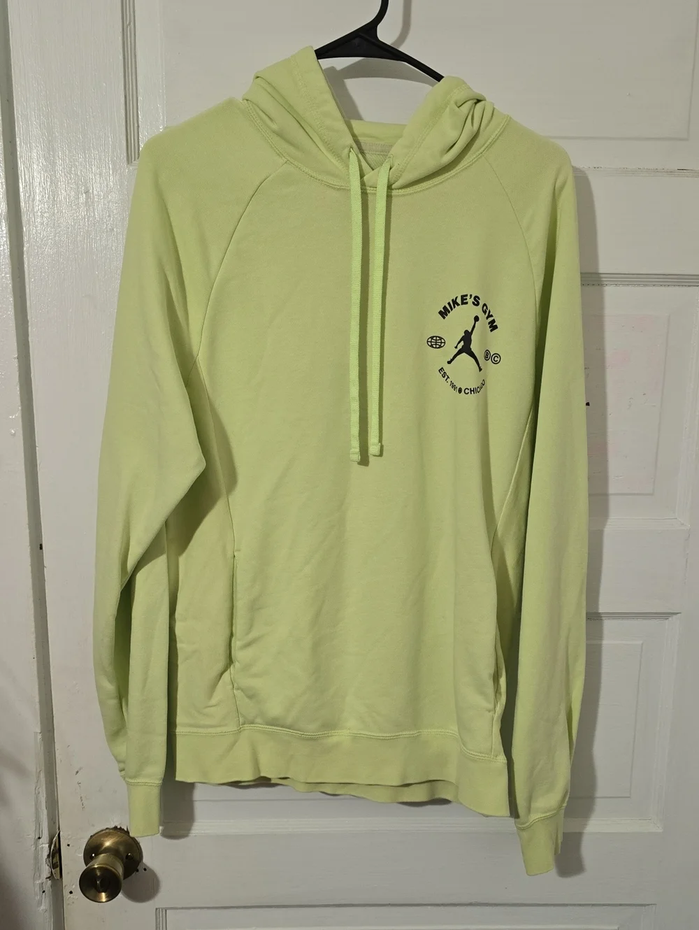 Jordan Men's Crewneck Hoodie - Light Lime Green